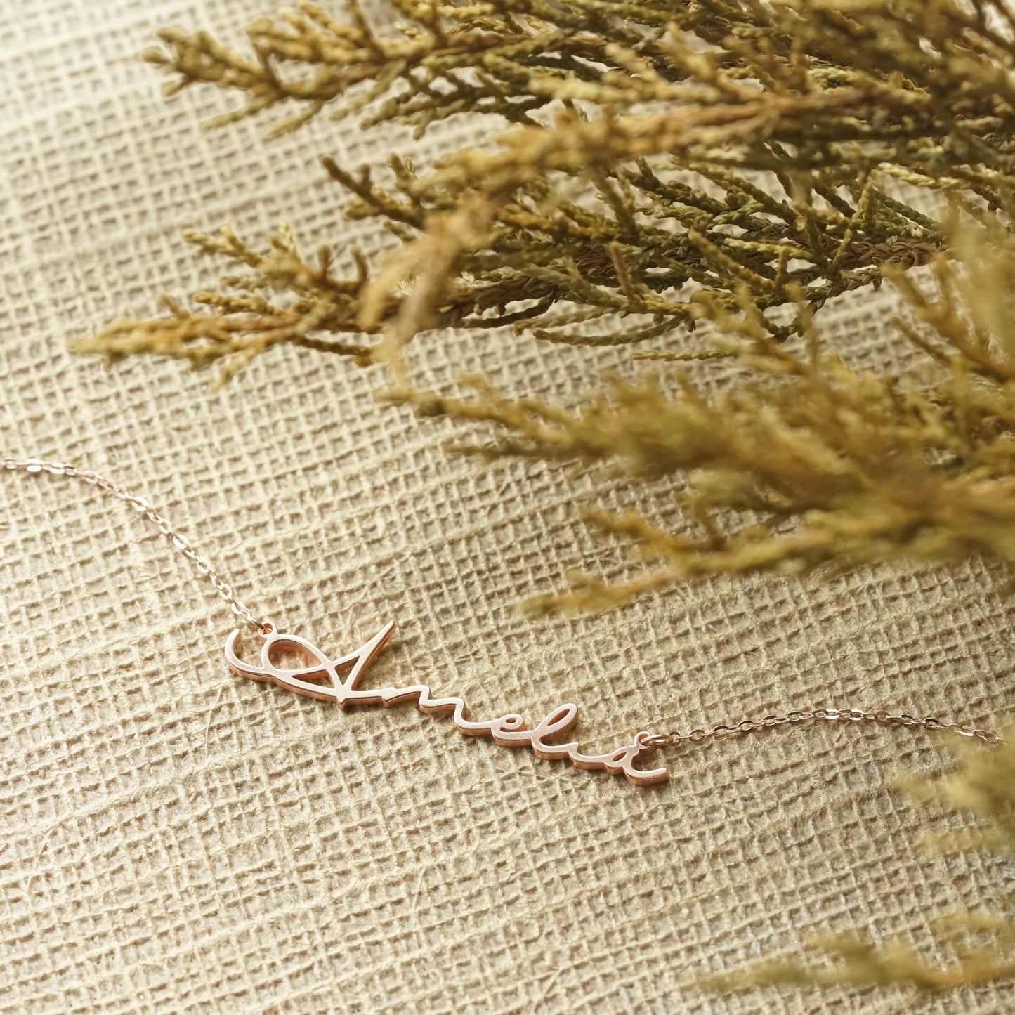 Personalized Name Necklace Minimalist|Gold Name Necklace with Box Chain|Perfect Gift for Her|Personalized Gift