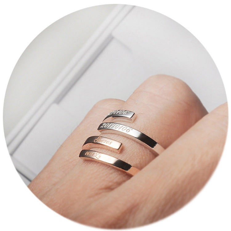Personalized Name Ring Custom Double Name