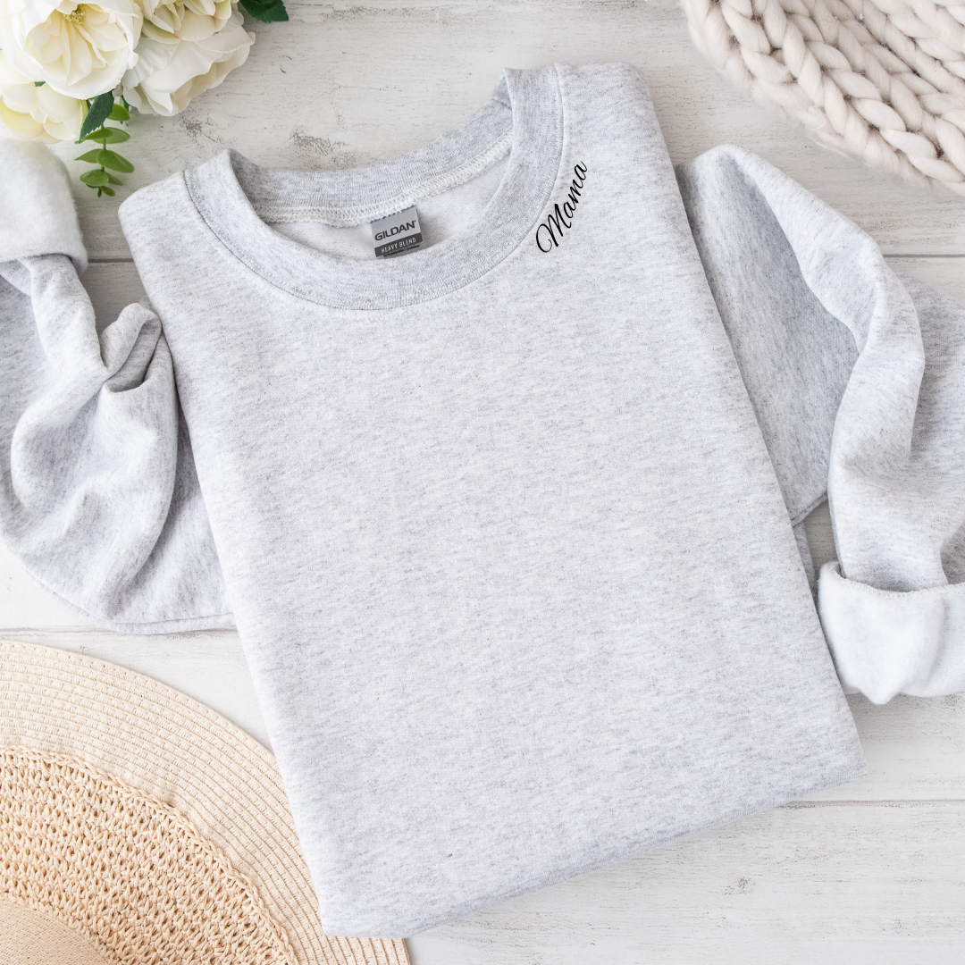 Personalized Mama Sweatshirt with Kid Names on Sleeve - The Ultimate Gift for Every Mom | Pretty Pink Laser Personalized Mama Sweatshirt with Kid Names on Sleeve|Mothers Day Gift|Birthday Gift for Mom|New Mom Gift|Minimalist Cool Mom Sweater anniversary gift,baby shower gift,cool mom sweater,first mothers day,gift for her,gift for mom,mama crewneck,mama shirt,mama sweatshirt,mom kids name sleeve,mothers day gift,new mom gift,new mom gifts customized for her, custom mama shirt,custom mom sweater