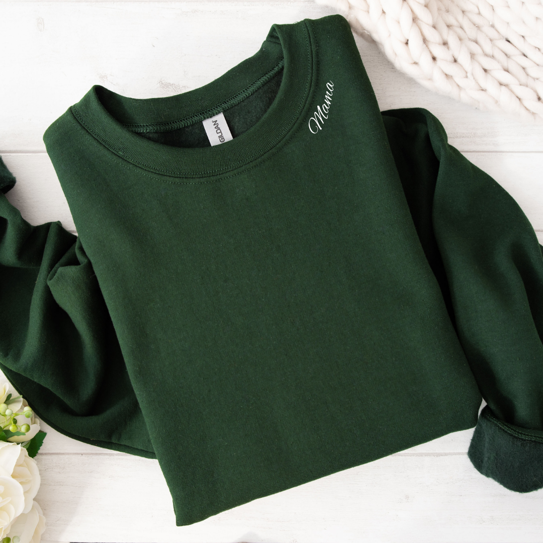 Personalized Mama Sweatshirt with Kid Names on Sleeve - The Ultimate Gift for Every Mom | Pretty Pink Laser Personalized Mama Sweatshirt with Kid Names on Sleeve|Mothers Day Gift|Birthday Gift for Mom|New Mom Gift|Minimalist Cool Mom Sweater anniversary gift,baby shower gift,cool mom sweater,first mothers day,gift for her,gift for mom,mama crewneck,mama shirt,mama sweatshirt,mom kids name sleeve,mothers day gift,new mom gift,new mom gifts customized for her, custom mama shirt,custom mom sweater
