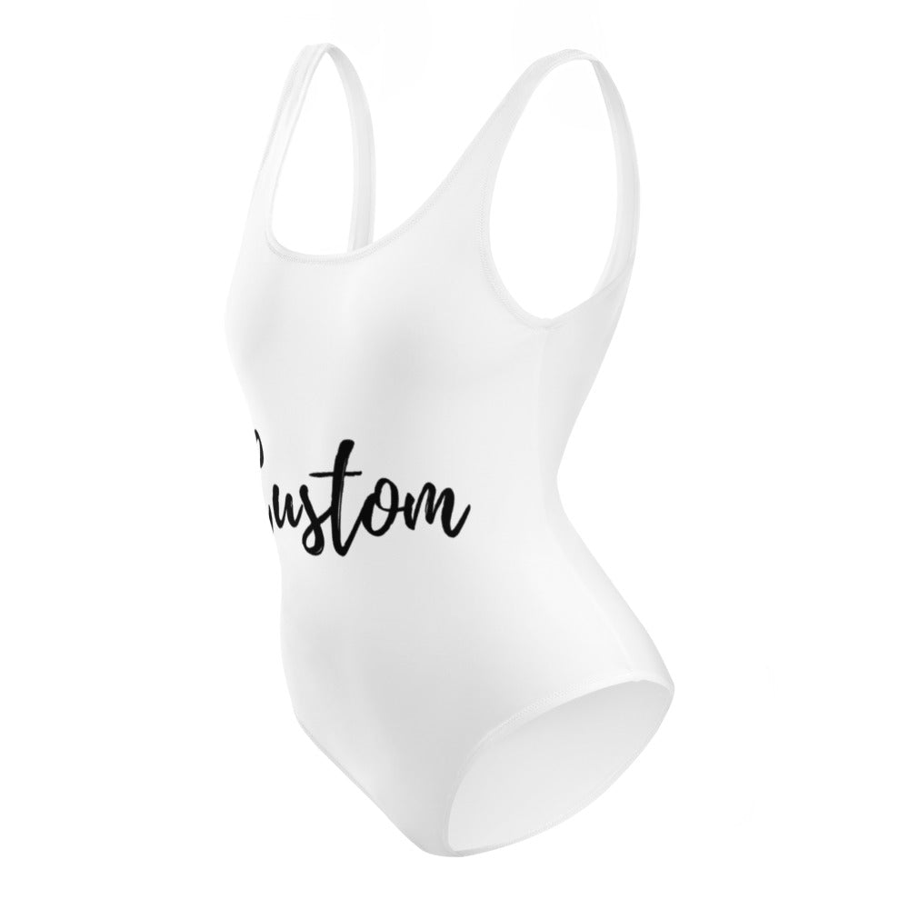 custom swimsuits, personalized swimwear, custom bikinis, one-piece swimsuits, beachwear for women, pool party swimsuit, unique swimsuit design, swimsuit with name, bachelorette swimwear, honeymoon swimsuits, UV protection swimwear, flattering swimwear