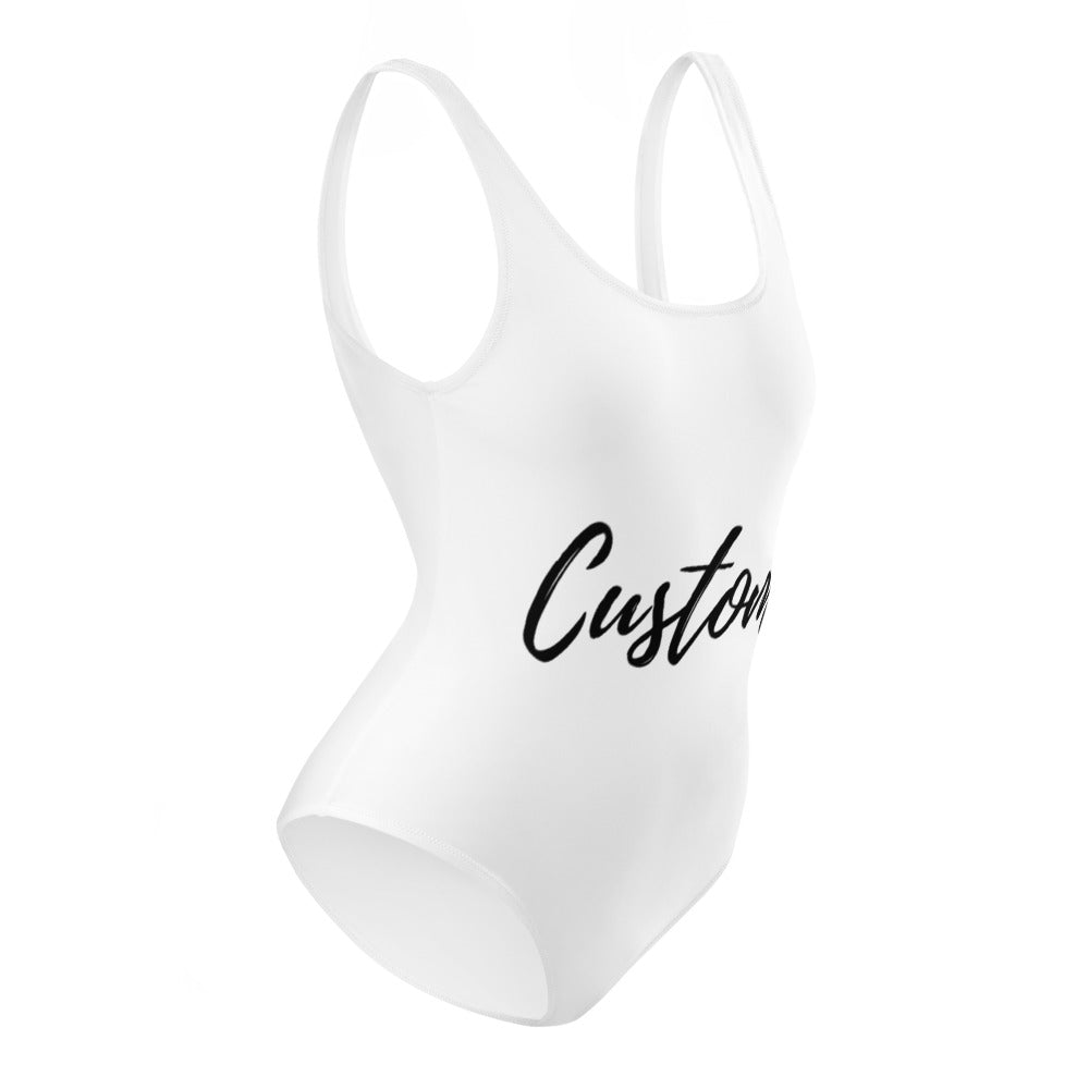 custom swimsuits, personalized swimwear, custom bikinis, one-piece swimsuits, beachwear for women, pool party swimsuit, unique swimsuit design, swimsuit with name, bachelorette swimwear, honeymoon swimsuits, UV protection swimwear, flattering swimwear