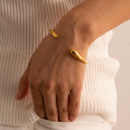 Gold Statement Bracelet Luxurious Handmade Jewelry Perfect Birthday Gift for Her Stackable Dainty Bracelet