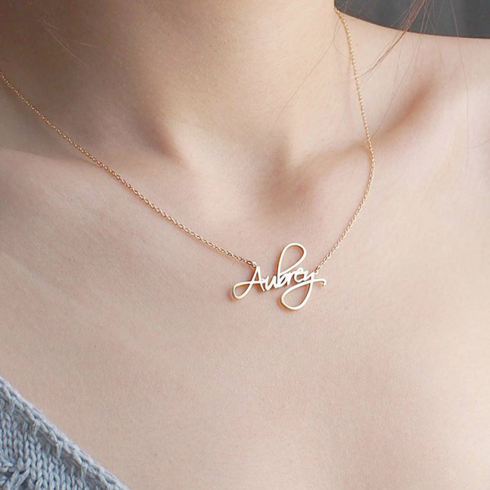 Necklace Alloy Pendant Font Fascinating Pendant Custom Name Necklace Personalized Necklace