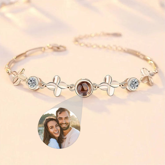 Personalized Photo Projection Bracelet Custom Image Handmade Braided Rope Bracelet Perfect Mother's Day Couple Gift