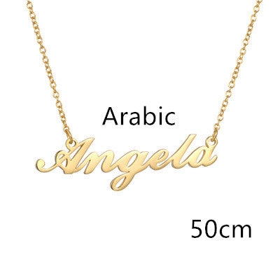 Necklace Alloy Pendant Font Fascinating Pendant Custom Name Necklace Personalized Necklace