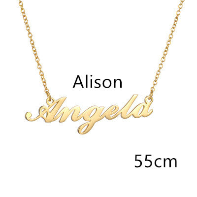 Necklace Alloy Pendant Font Fascinating Pendant Custom Name Necklace Personalized Necklace