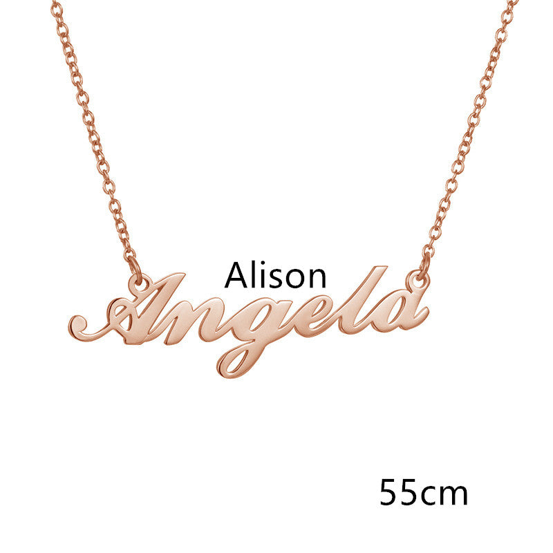 Necklace Alloy Pendant Font Fascinating Pendant Custom Name Necklace Personalized Necklace