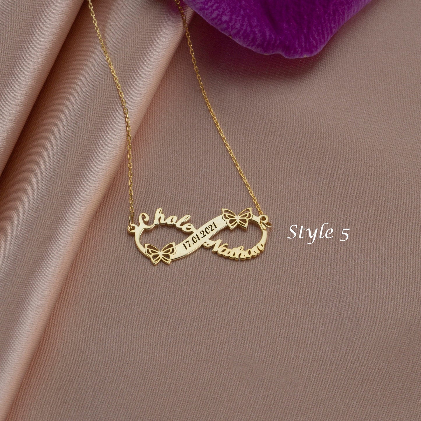 Custom Multi-name English Letter Necklace Laser Lettering