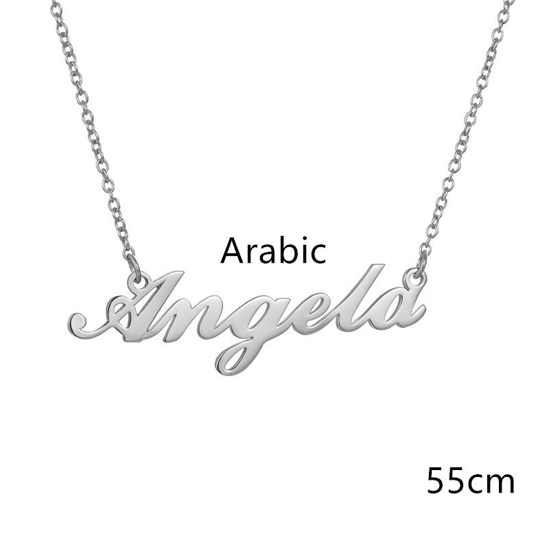 Necklace Alloy Pendant Font Fascinating Pendant Custom Name Necklace Personalized Necklace