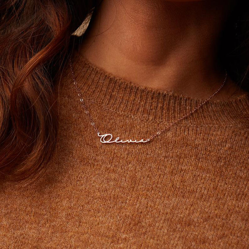 Women'S Fashion Personalized Custom Name Necklace Stainless Steel Rose Nameplate Pendants Name Necklace Gold, Nameplate Necklace 14k Solid Gold, Custom Name Jewelry, Gold Filled Name, Mama Necklace, Personalized Name Jewelry,custom name necklace,dainty name necklace,gift for mom,gold name necklace,mama necklace,name necklace,name necklace gold,name plate necklace,nameplate necklace,necklaces,necklace with name,script name necklace,solid gold necklaceBest Friend Gifts Collier Femme
