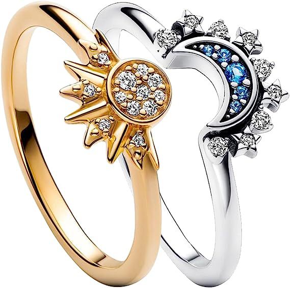 Celestial Sun Moon Ring Friendship Jewelry