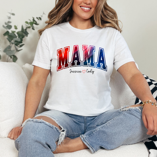 4th of July shirt, Independence Day tee, Custom Mama T-shirt, USA logo shirt, USA comfort color, Retro USA tshirt, Big USA shirt, Comfort Colors USA, USA retro shirt, USA T-shirt, Personalized Mom Tee, Kids Name Shirt, Patriotic Family Tee