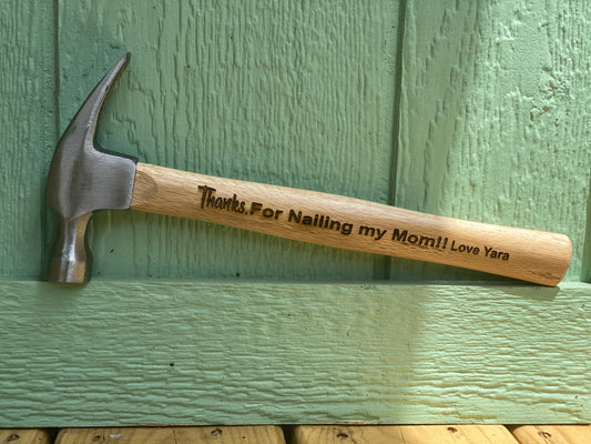 Personalized Hammer, Engraved Hammer, Custom Hammer ,Gifts for Men, Husband Anniversary, Boyfriend Father's Day, Christmas Valentines gift for him