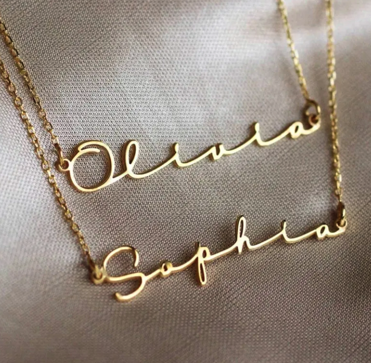 Custom Necklace Gold|Nameplate Necklace|14k Solid Gold|Custom Name Jewelry|Gold Filled Name|Mama Necklace|Personalized Name Jewelry|Custom name necklace|Dainty name necklace