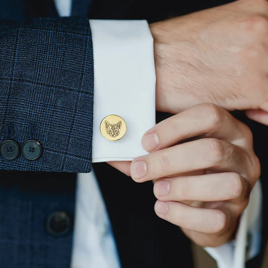 Personalized Pet Commemorative Cufflinks Custom Engraved with Your Pet's Name Perfect Memorial Gift for Pet Lovers